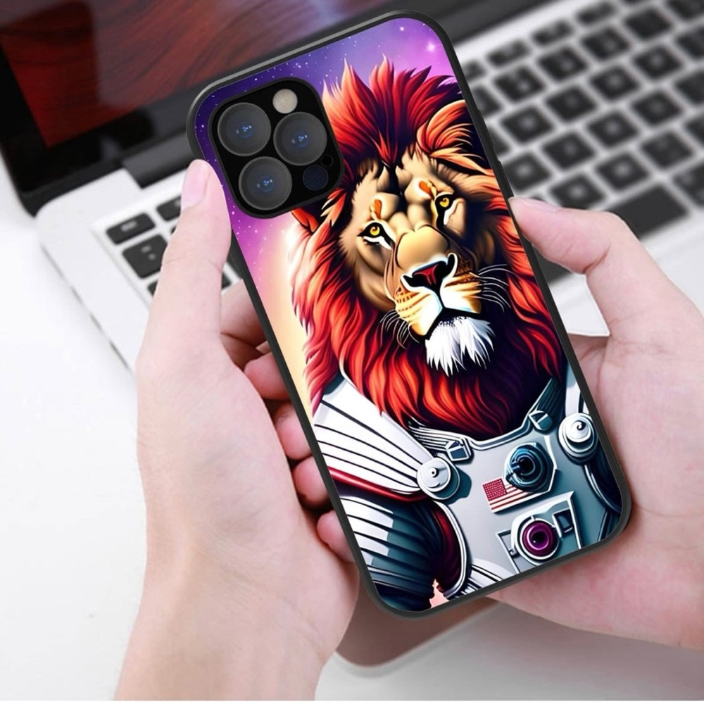 Cool Lion Pattern iPhone 14 Pro Phone case Drop Protection